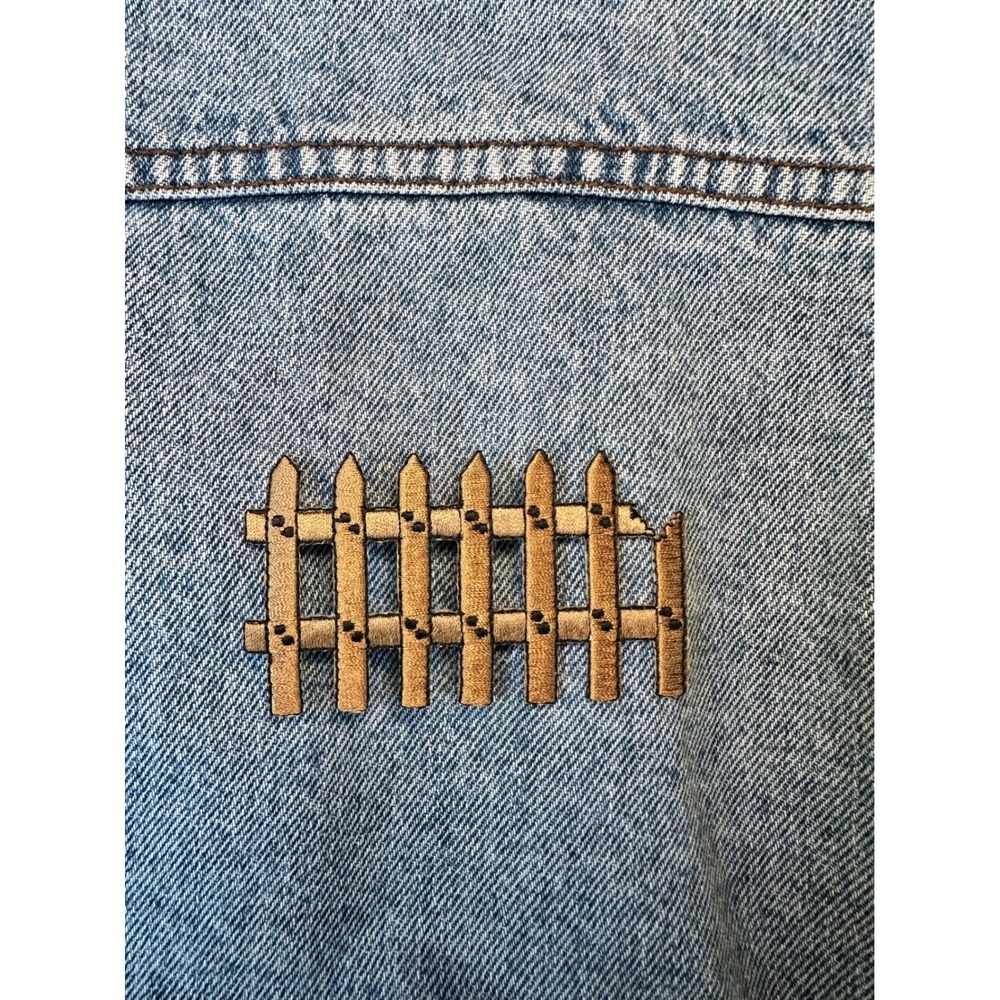 Wood Brown Fence Iron On Embroidered Patch Applique DIY Craft Embellishment‎